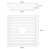 Grates2Go Slimline Brass Point Drain Satin Nickel 100mm